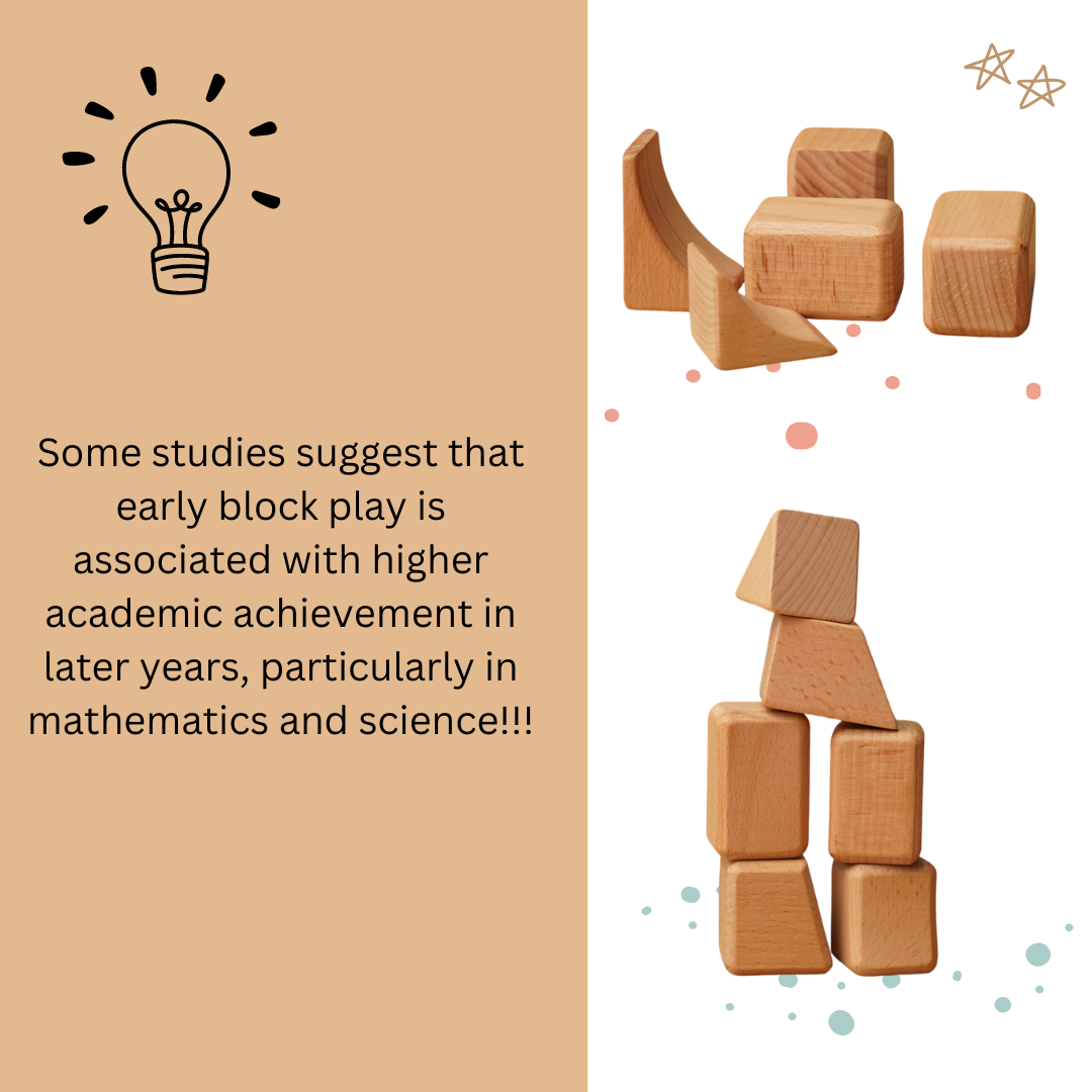 Play with wooden blocks in early childhood leads to higher academic achievement in later years