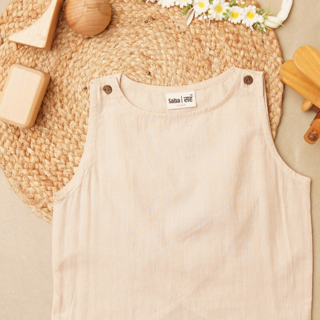 Frilly Fun Top in handspun khadi cotton