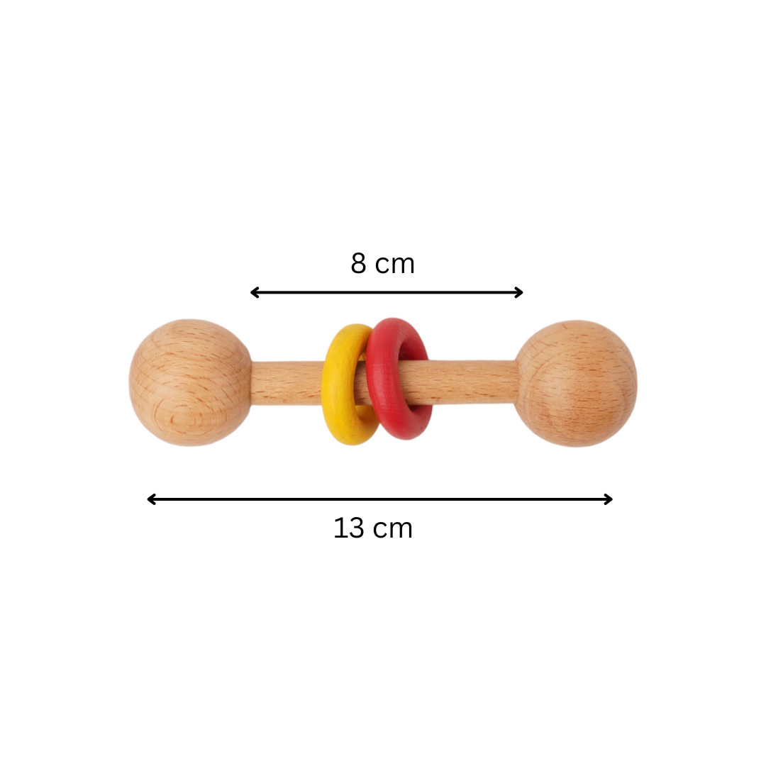 Wooden Rattle toy for sensory development