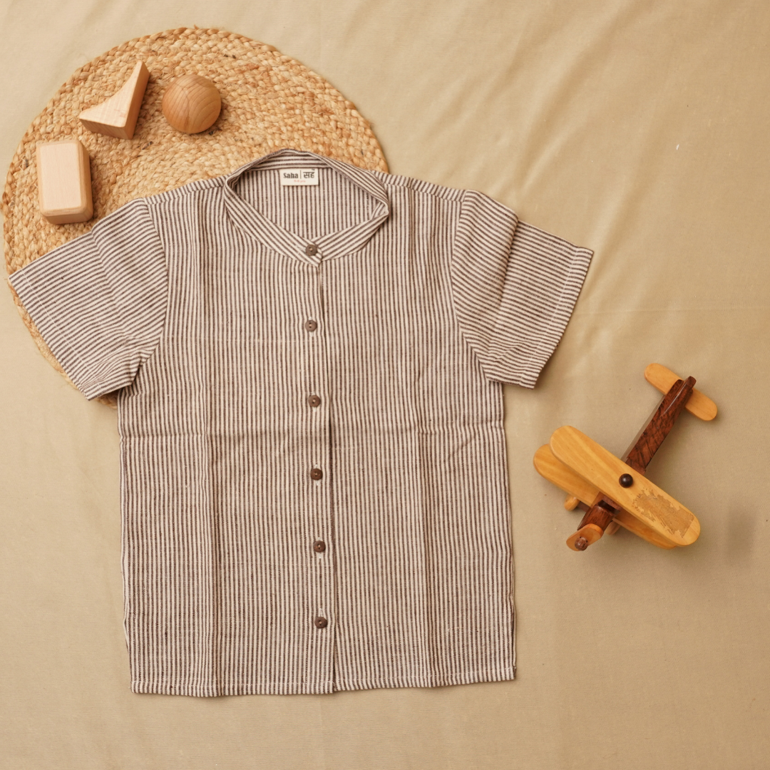 Striped Khadi Shirt for Kids