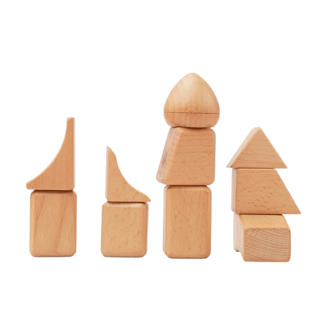 Flo Waldorf Blocks Irregular Wooden Blocks for Sensory Play