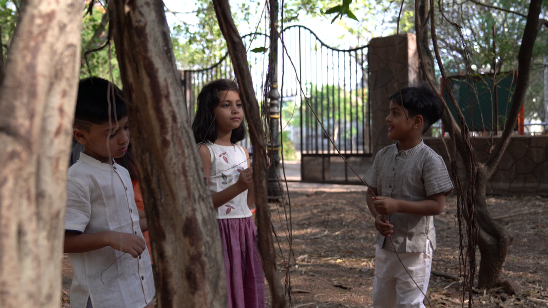 Children playing in the nature