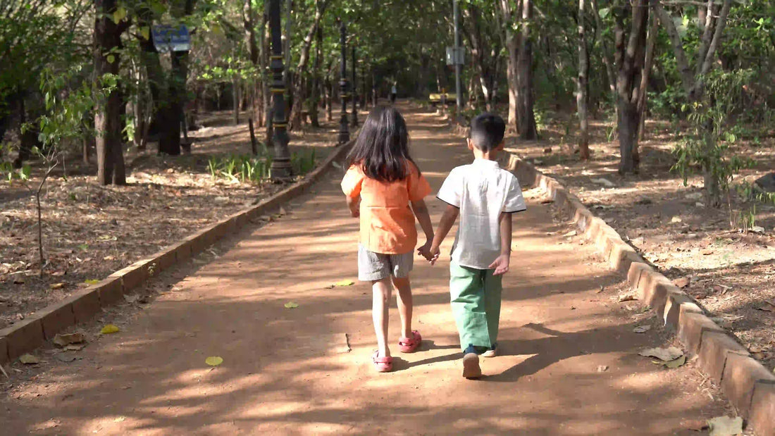 Kids wearing eco-friendly kids' clothing