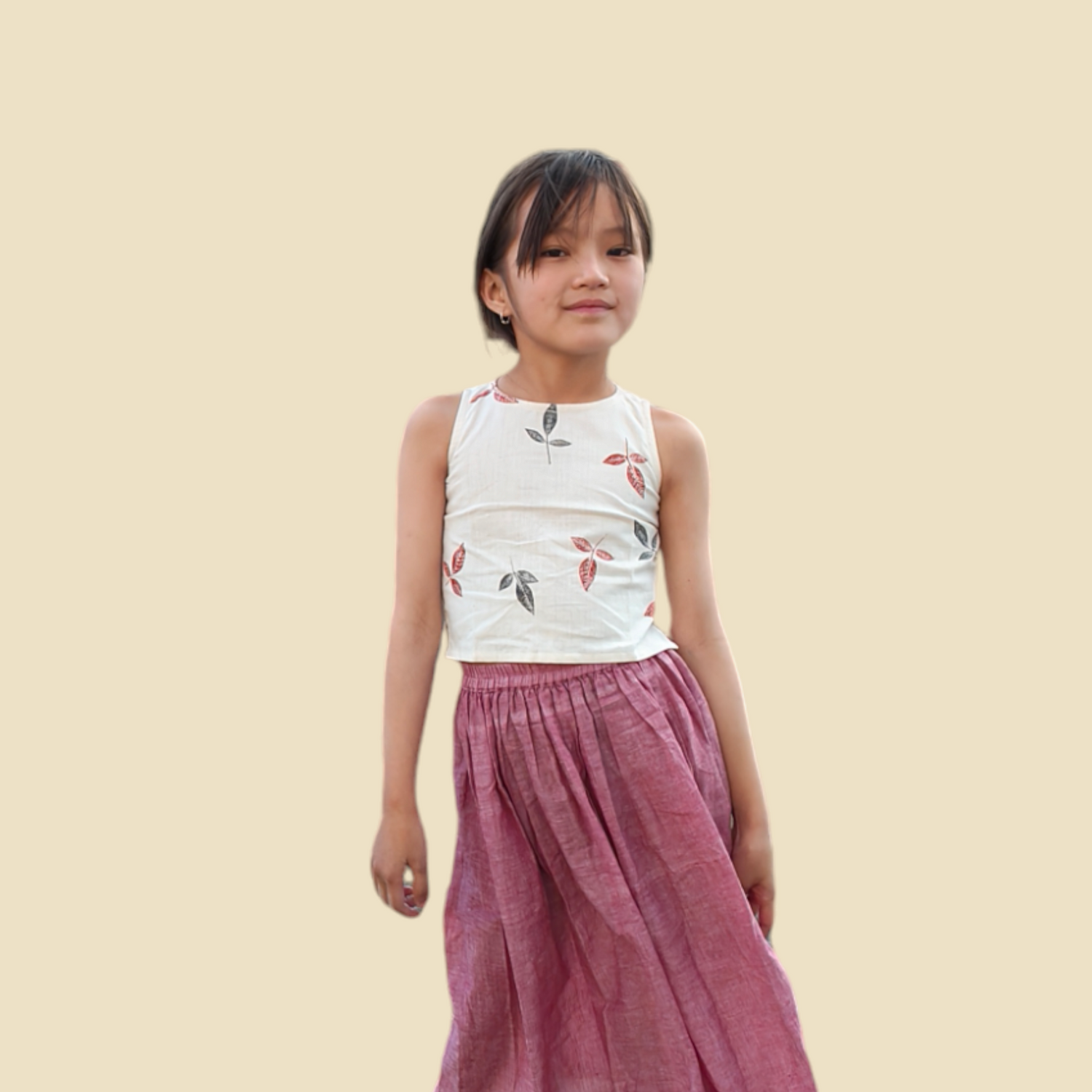 Natural Khadi Cotton Clothing for Girls Top Pants Trousers Joggers Skirts Dresses