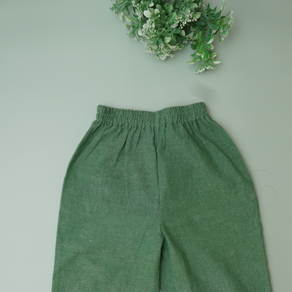 Boys' Khadi Trousers in Olive Green