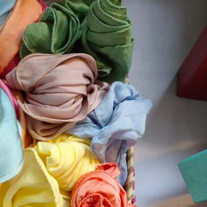 Colorful playsilks waldorf toys