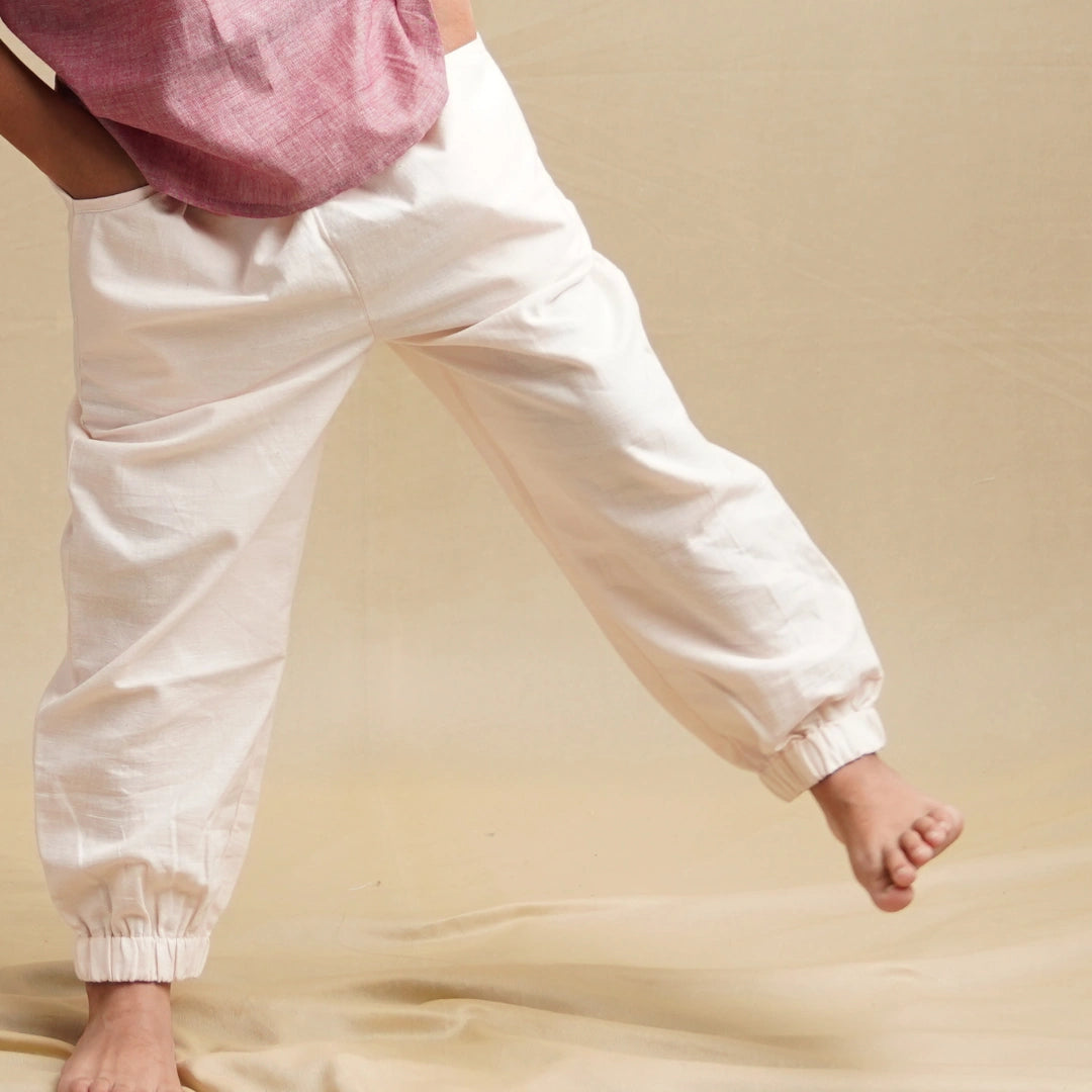 Cotton Joggers - Unisex Bottomwear for kids | Pure Handwoven Cotton