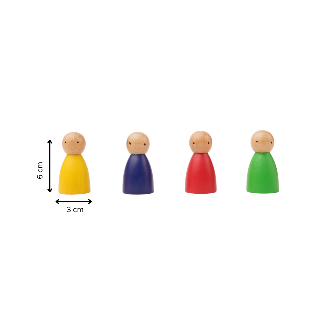 Dimensions of wooden peg dolls