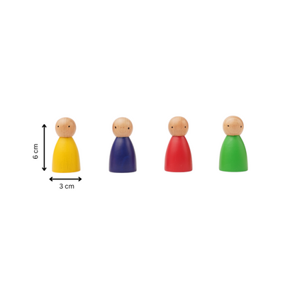 Dimensions of wooden peg dolls