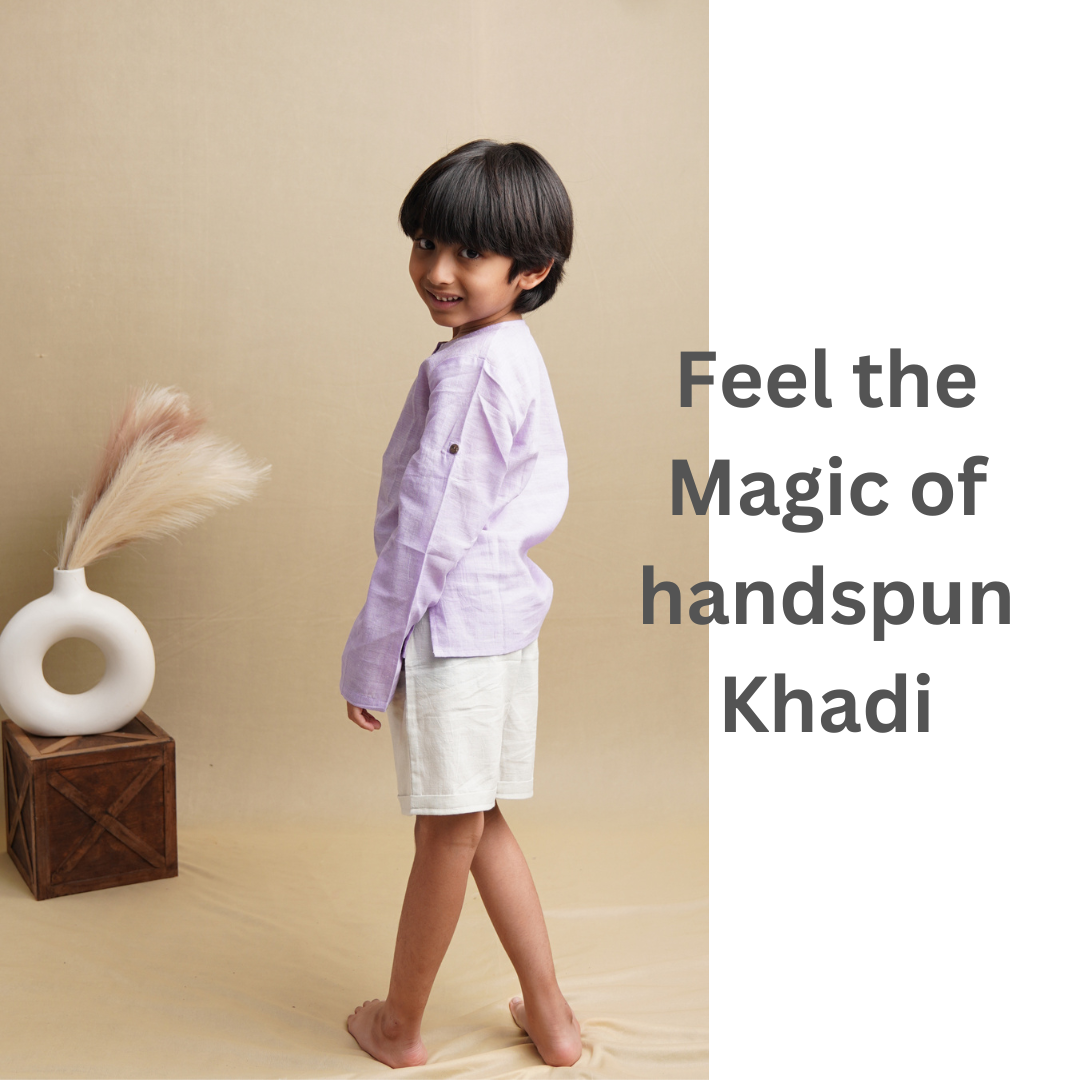 Comfortable Functional Minimalist Boys Khadi Set 