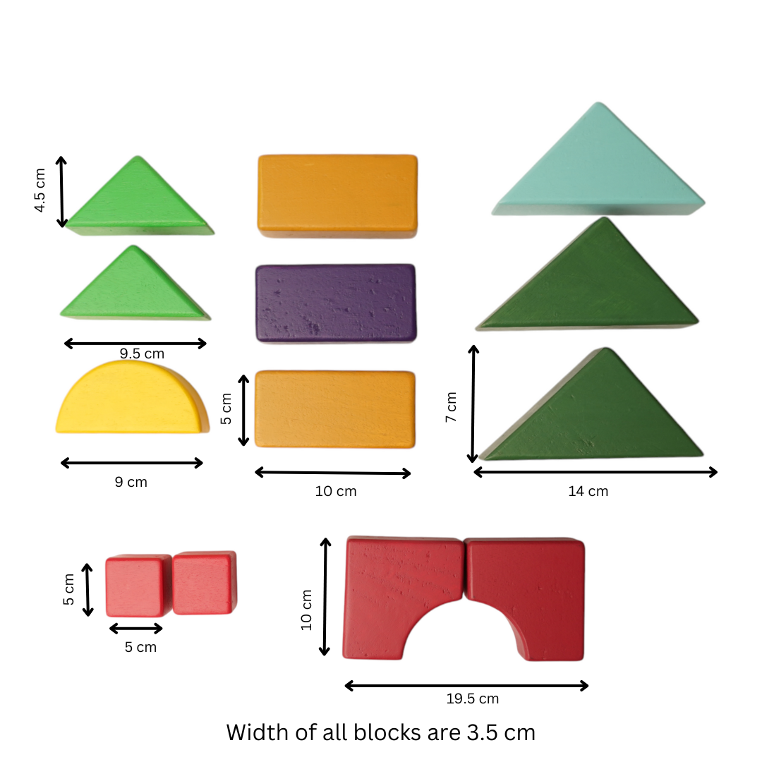 Details of Geometric Wooden Blocks