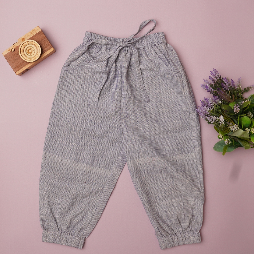 Purple Khadi Joggers for girls and boys 