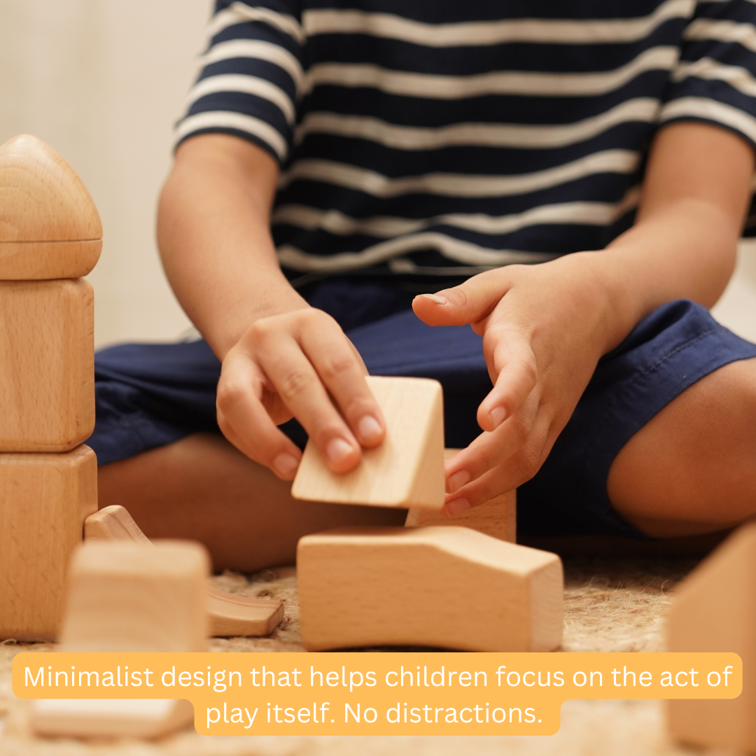 minimalist functional stimulating toys wooden natural open-ended child-led