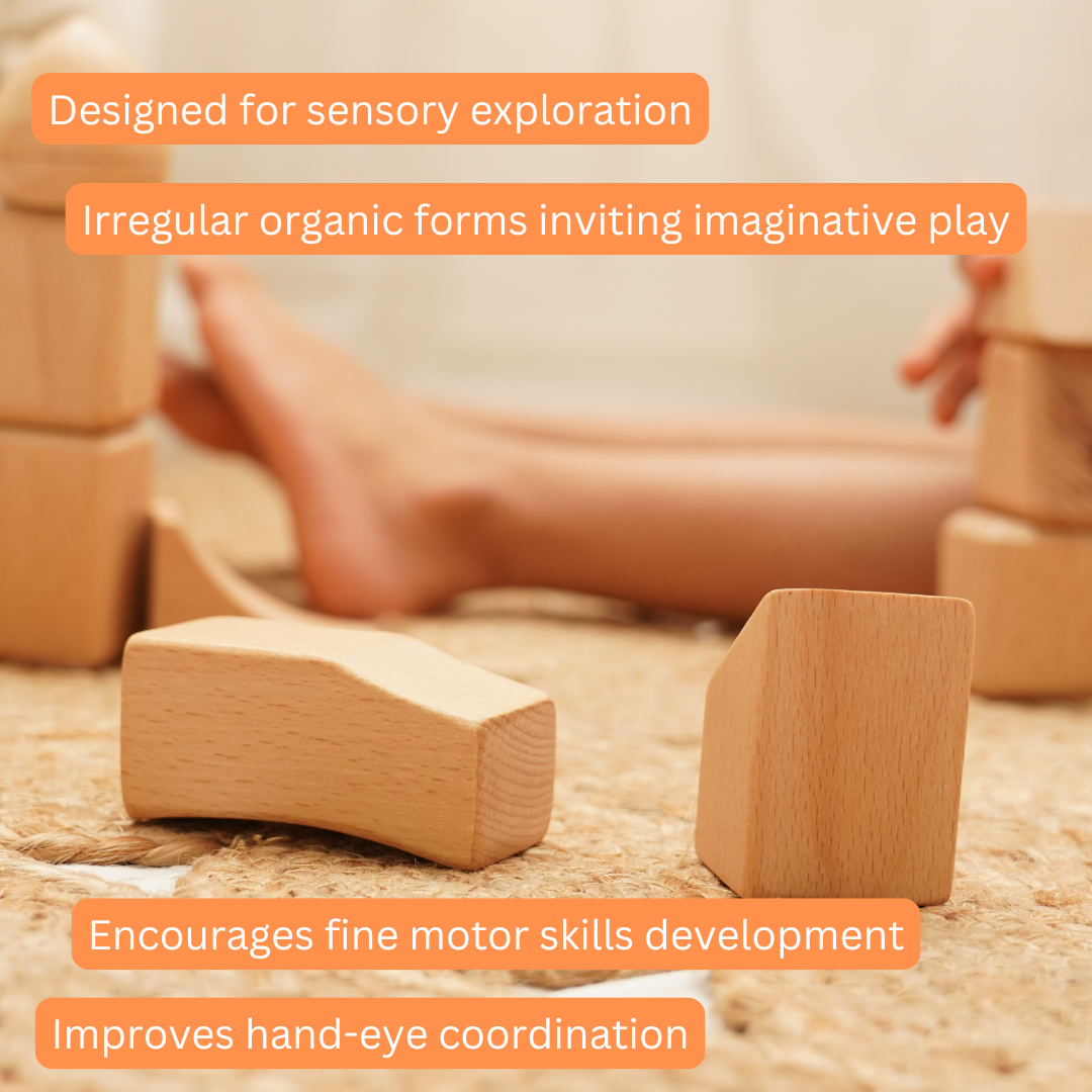 Waldorf Blocks Wooden blocks set beechwood open-ended play child-led ecofriendly natural