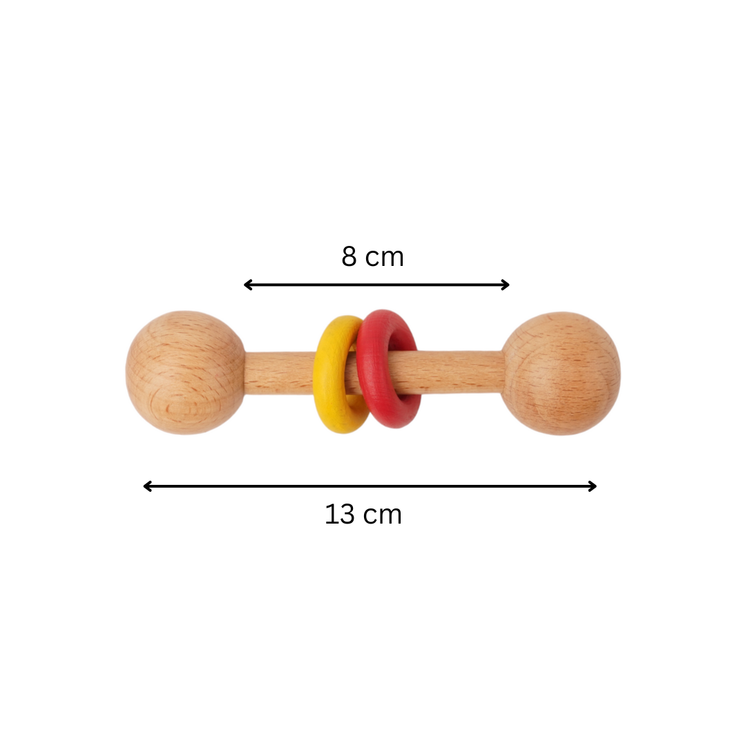 Wooden Rattle toy for sensory development 