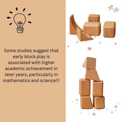 Early childhood play materials wooden beechwood blocks set wooden waldorf  natural eco-friendly