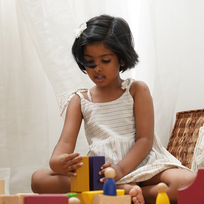 White Khadi Dress For Summers