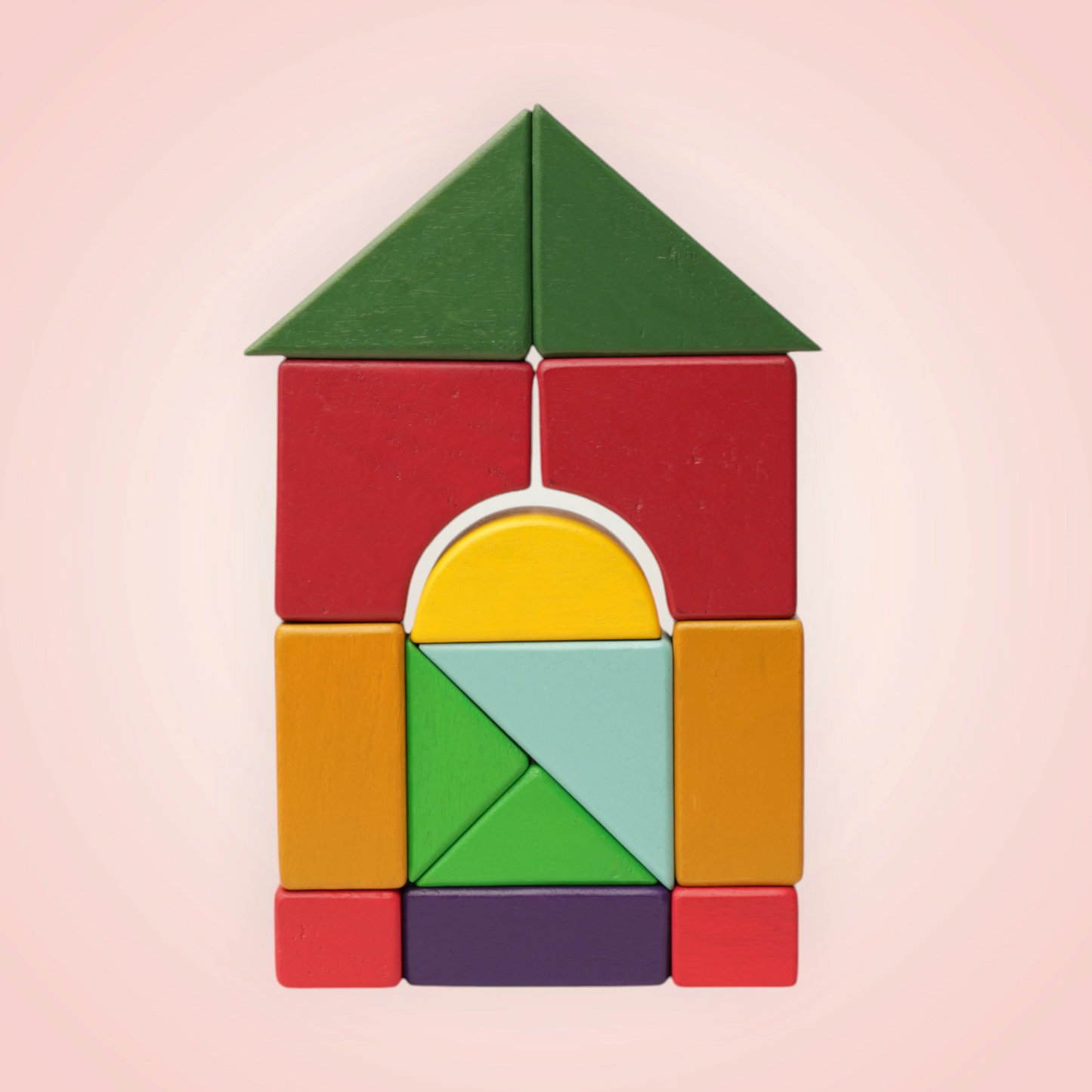 Colorful Wooden Geometric Blocks for preschoolers