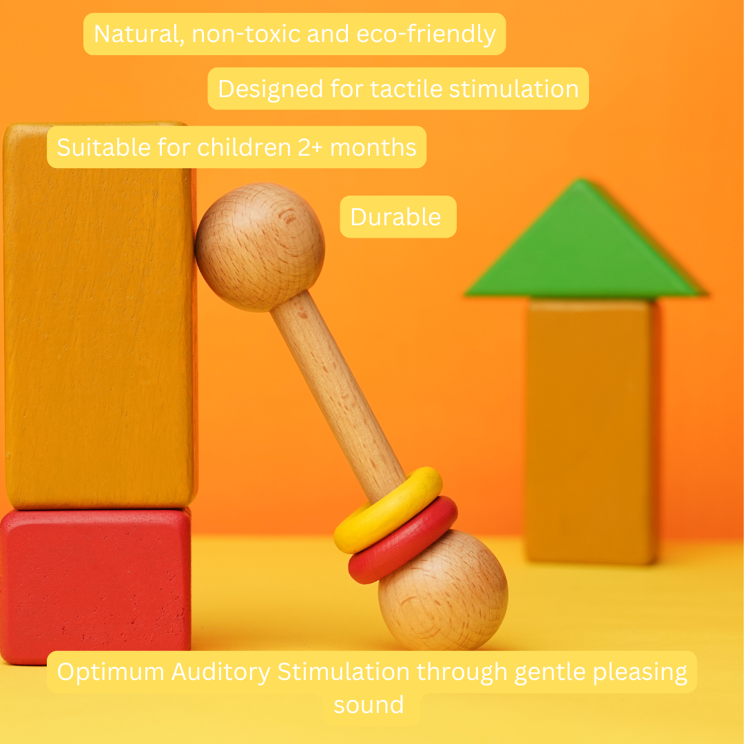 Wooden Rattles for sensory development