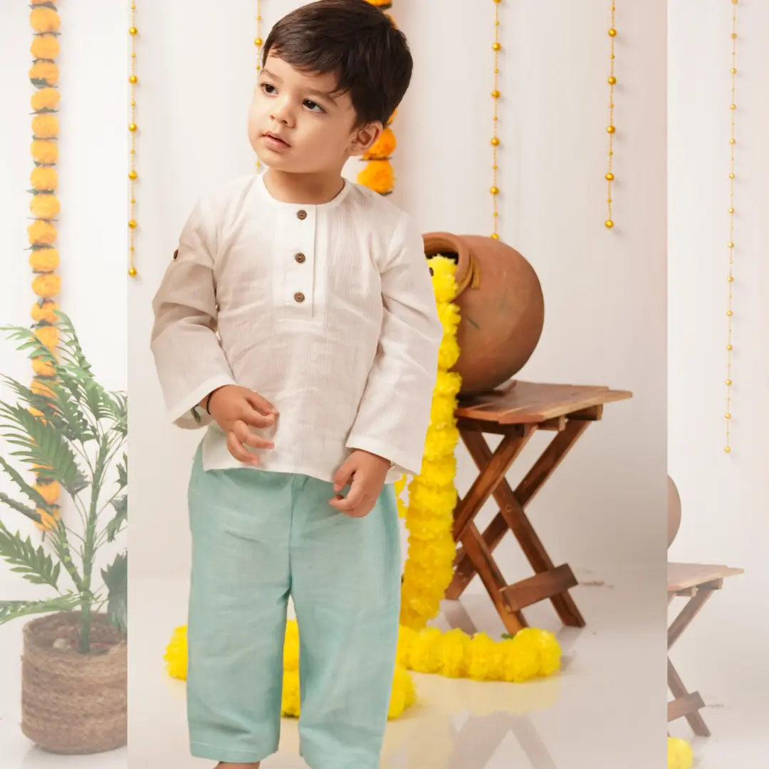 Ambar Boys Khadi Kurta Pant Set