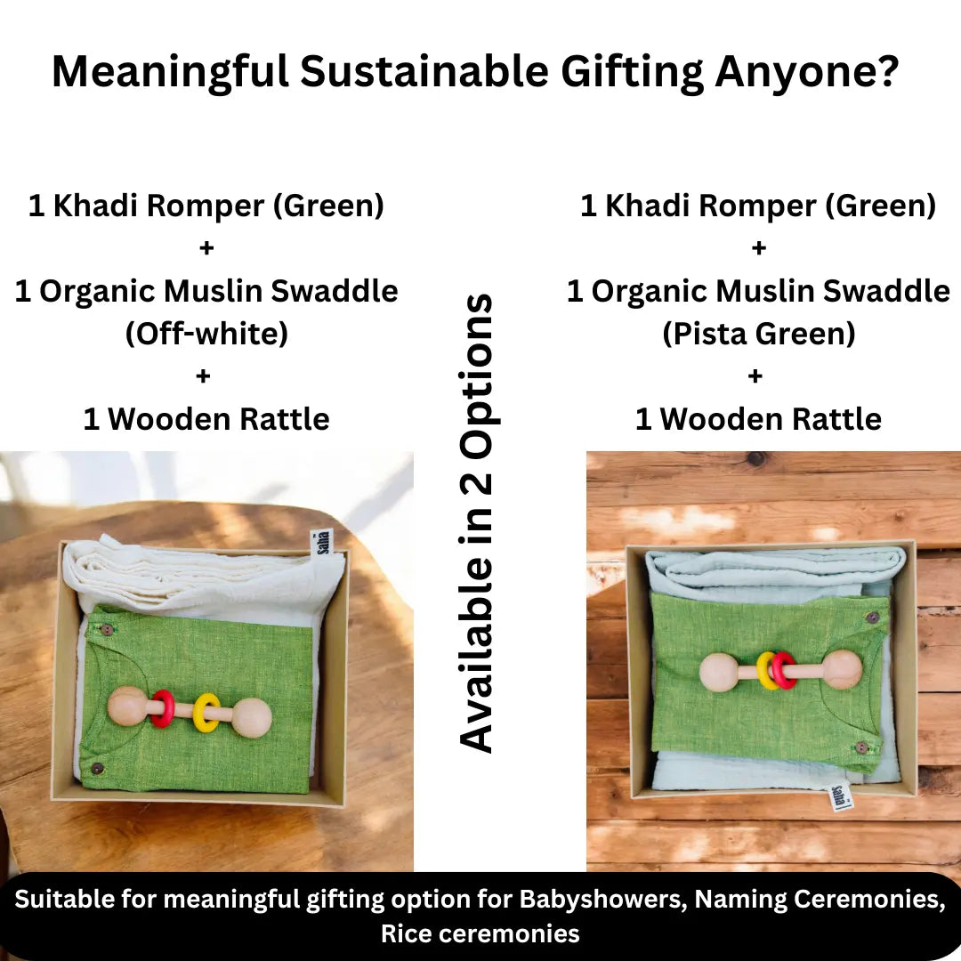 Top view of newborn gift hamper