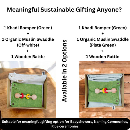 Top view of newborn gift hamper