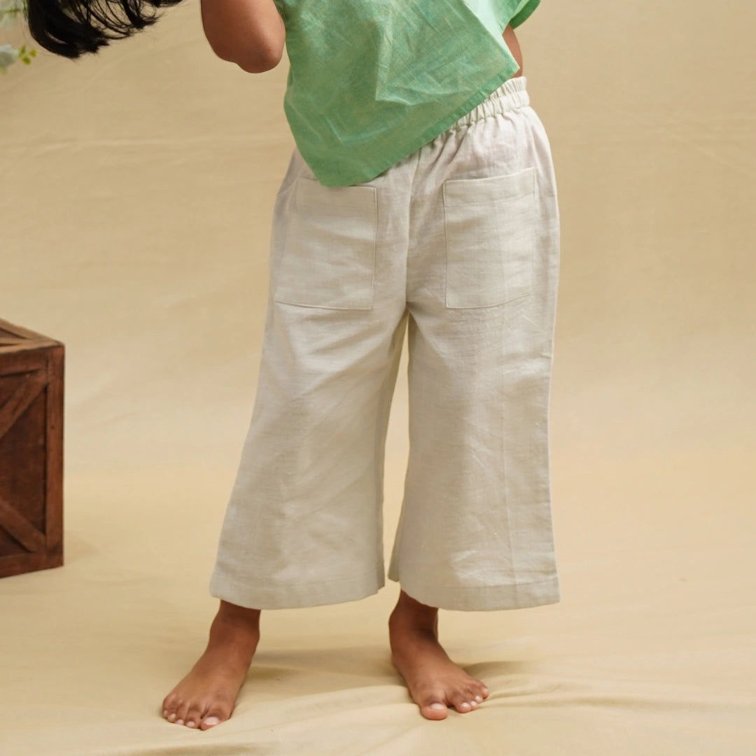 Breeze Belle cotton pants for girls front view – breathable everyday trousers
