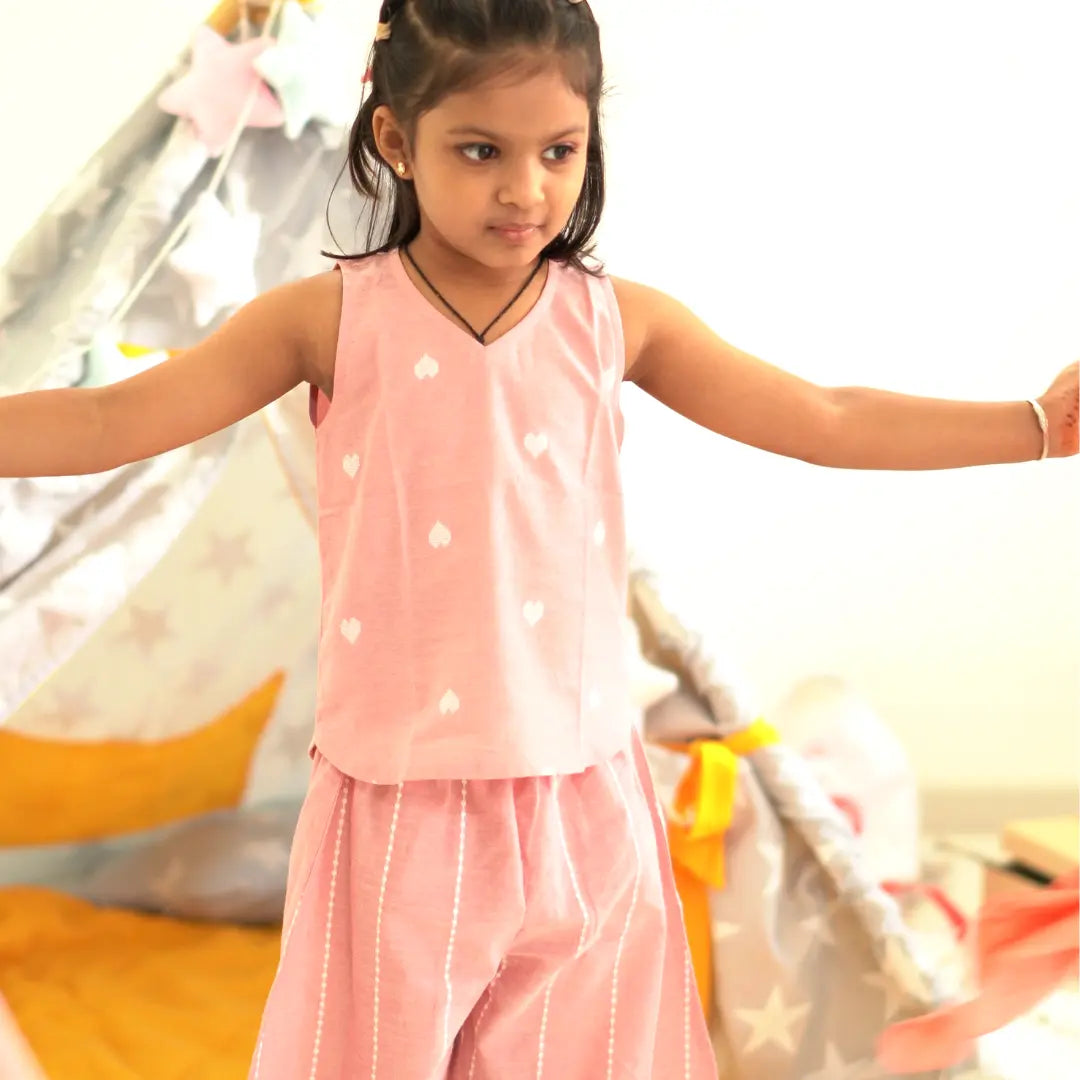 Front view of brother sister outfit for Rakshabandhan in soft cotton