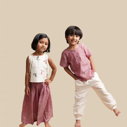 Brother Sister Sibling Sets in handcrafted khadi festive outfits
