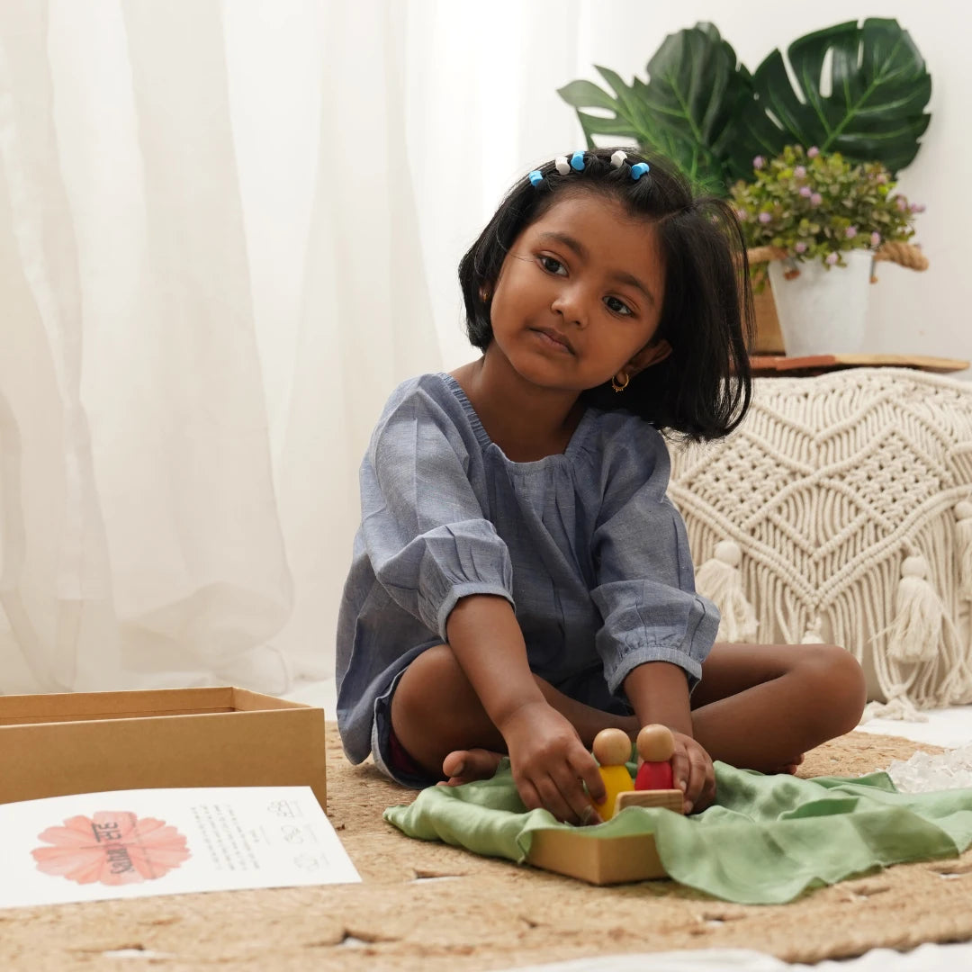 Girl wearing pure cotton co ord set – breathable everyday outfit for kids