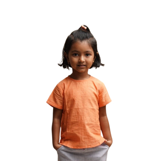 Girls cotton kurti top front view – breathable everyday kids outfit