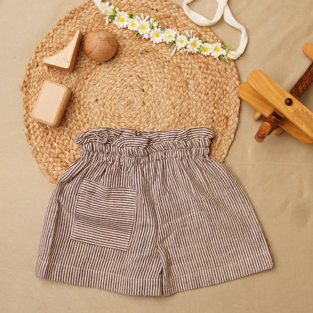 Flatlay photo of girls frilly fun shorts flatlay
