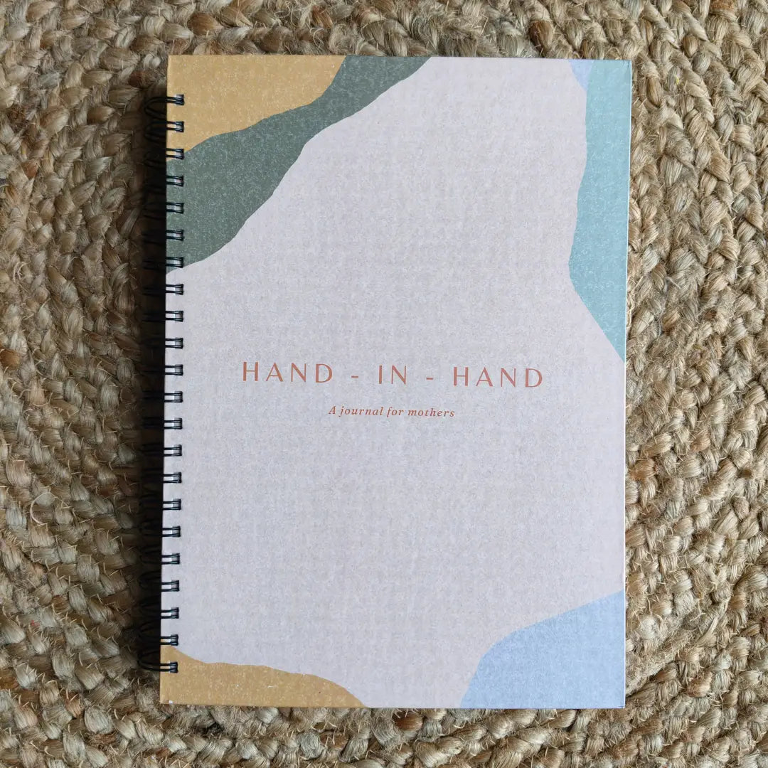Journal for Mothers guided reflection – front cover view of mothers journal with mindful prompts