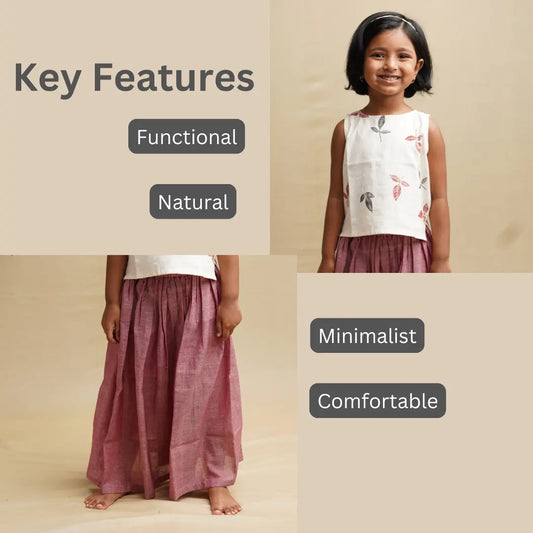 Matching sibling festivewear sets for boys and girls in khadi