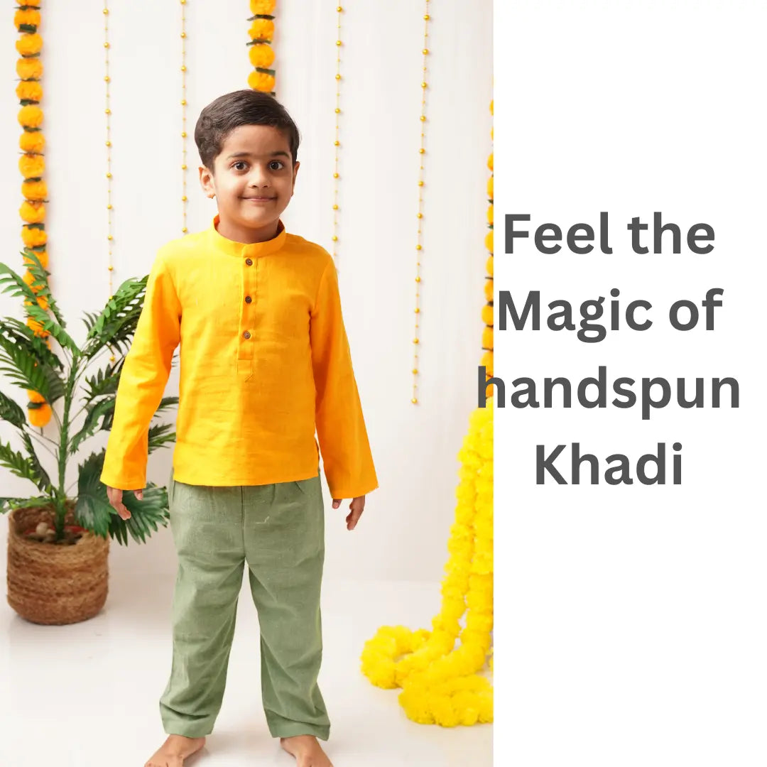 Sustainable matching sibling ethnic wear handcrafted in India