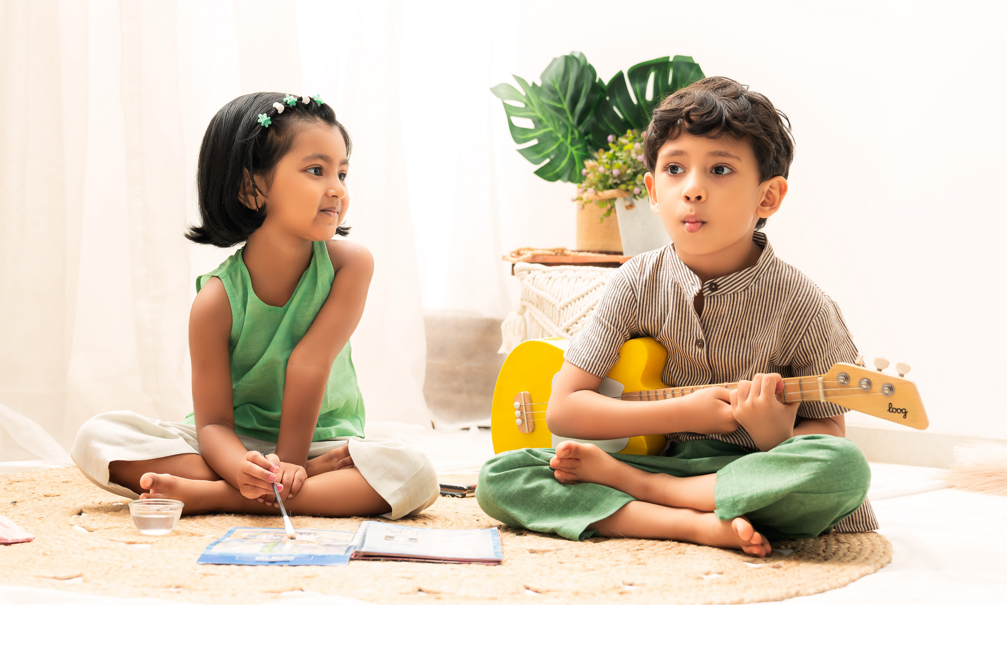 open-ended wooden waldorf toys and comfortable cotton clothing for kids