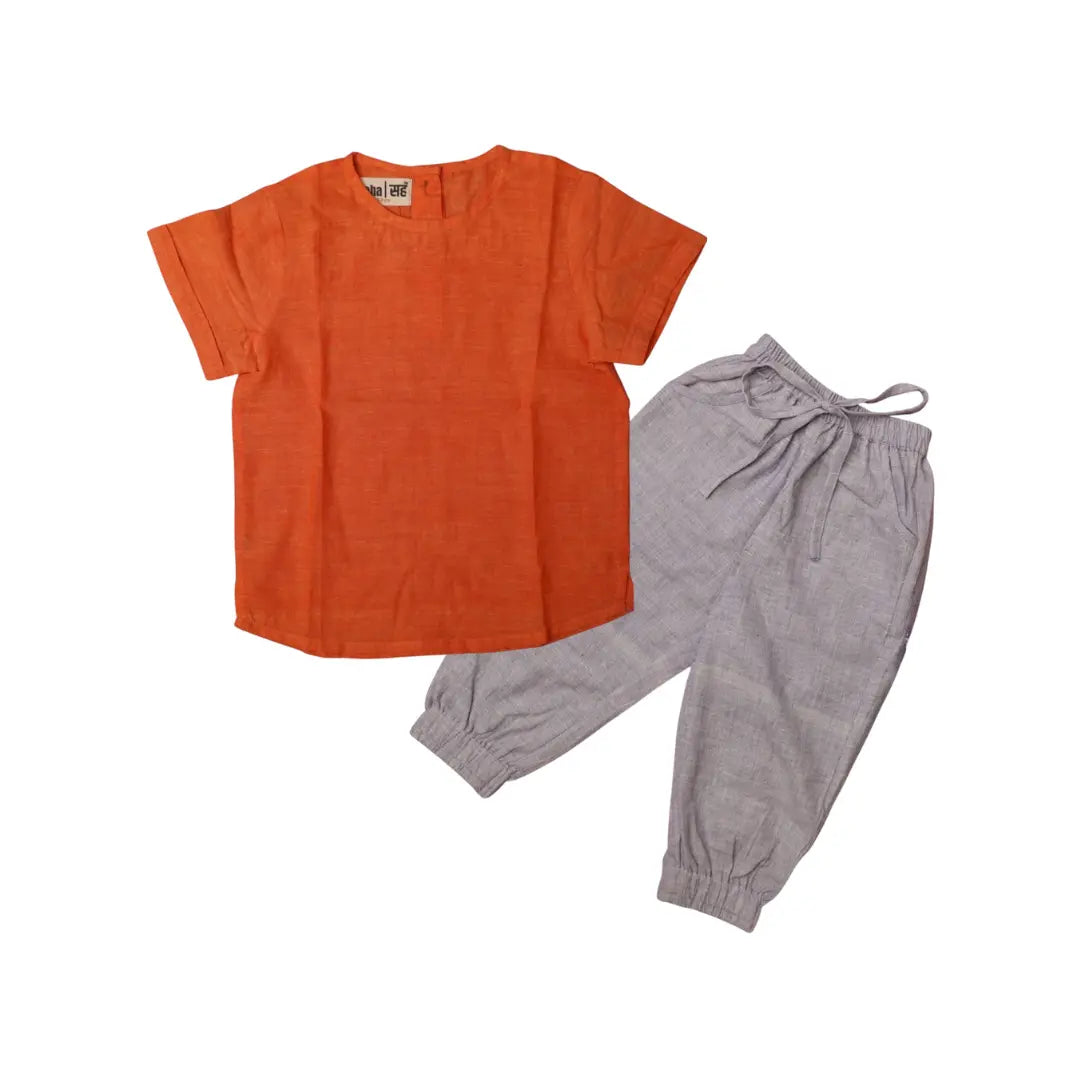 Artisan crafted stitching detail on Twilight baby girl khadi cotton outfit